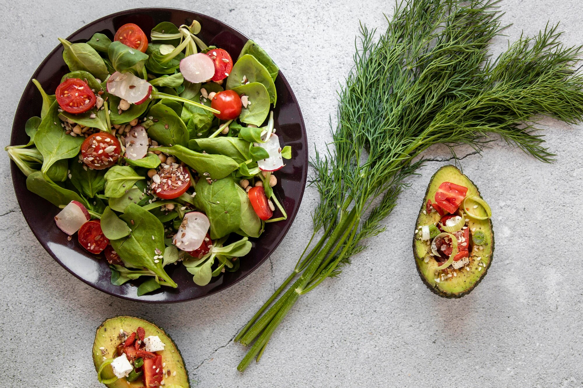 Ensalada verde nutritiva